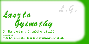 laszlo gyimothy business card